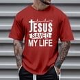 thumbnail image 1 of T-shirts pour Hommes Manfinity LEGND Slogan Graphique Décontracté T-Shirt à Manches Courtes pour Usage Quotidien, 1 of 3