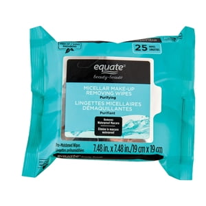Equate Beauty Micellar Maquillage Suppression des Wipes 25ct