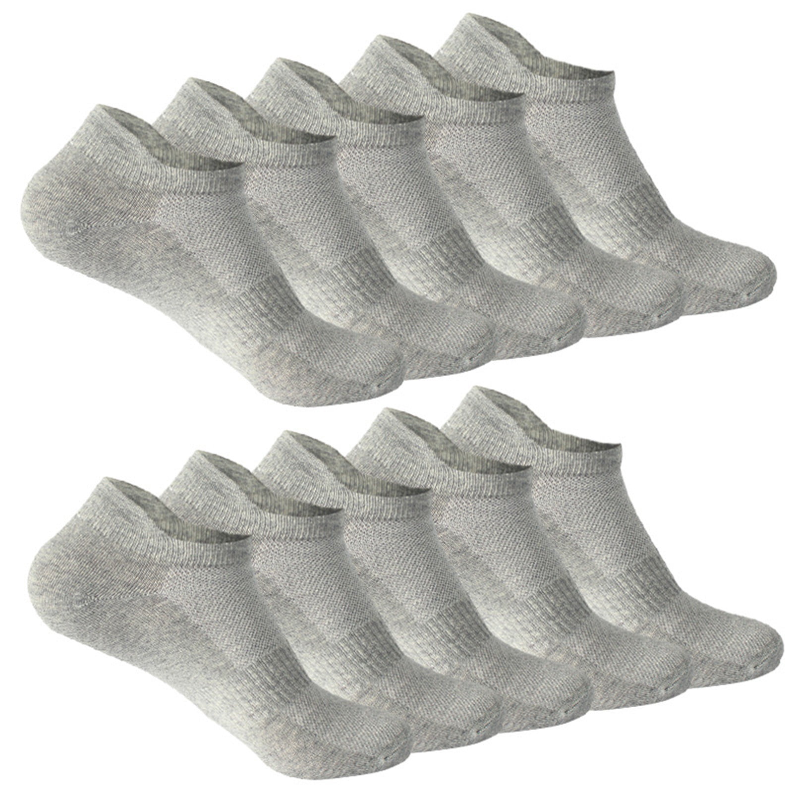 Outfmvch Socks For Women Stockings 10 Pair Summer Sports Casual Solid Color Breathable Sweat Absorbing Thin Socks 笔记 Ankle Socks Gray L