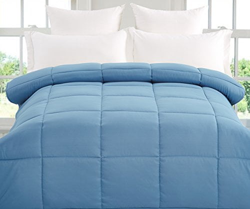Down Alternative Comforter (Calm Blue, Queen) - All Season Comforter - by Natural Comfort