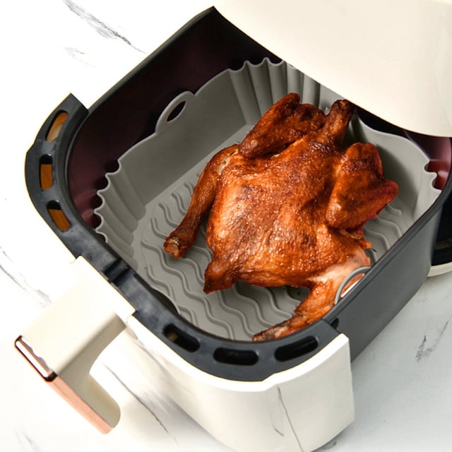 WIFKLSIIPG Square Air Fryer Silicone Baking Tray Square Air Fryer Silicone Multi Color Durable