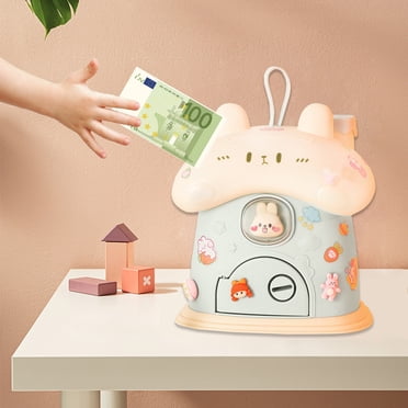 EGNMCR Cute Shape Deposit Box Children's Small House I Storage Capacity Deposit Box Children's Toys Suitable For Birthday Gifts piggy bank Birthday Gifts for Kids