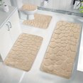 thumbnail image 1 of 4-Piece Memory Foam Bathroom Rug Set with Non-Slip Backing - Includes Bath Mat, Toilet Mat, U-Shaped Contour Rug & Lid Cover - Super Soft Absorbent Machine Washable Mats for Bathroom Floor, 1 of 9