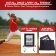 thumbnail image 4 of Baseball Pitching Net - 9-Hole Adjustable with Hit Zone Goal (Black) - Portable Softball Trainer - Includes Carry Bag & Anchor Kit - Professional Team Practice Rebounder, 4 of 5