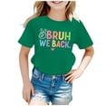 thumbnail image 1 of PMVFHDE Hauts Fille Hauts Filles T-Shirts Graphiques pour Fille Hauts Filles T-Shirts Enfants Rentrée des Classes Graphique Manches Courtes Col Rond T-Shirt Lumineux et Confortable pour Garçons et Filles Vert,10-11 Ans, 1 of 4