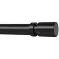 thumbnail image 2 of Extra Long Curtain Rod for Windows - Stepped End Cap, 1 inch Diameter, Heavy Duty Drapery Rod, 120 to 240 Inches. Color Black Black 120 to 240 Inches Black 120 to 240 Inches, 2 of 5