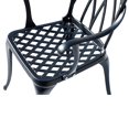 thumbnail image 4 of 3 Pcs Cast Aluminum Patio Bistro Set Table & 2 Chairs Furniture Set, 4 of 5