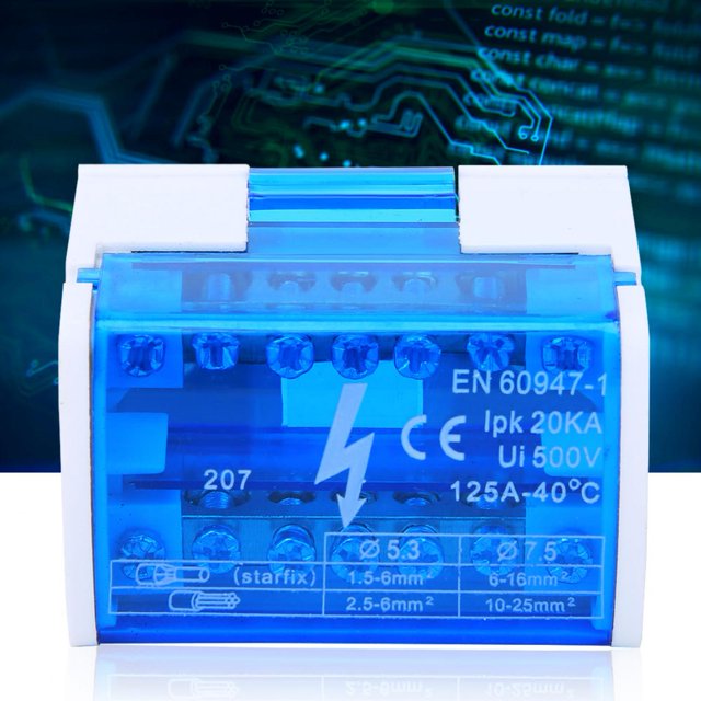 AMONIDA Terminal Distribution Box Terminal Block 2-phase Single-phase Junction Box Rail