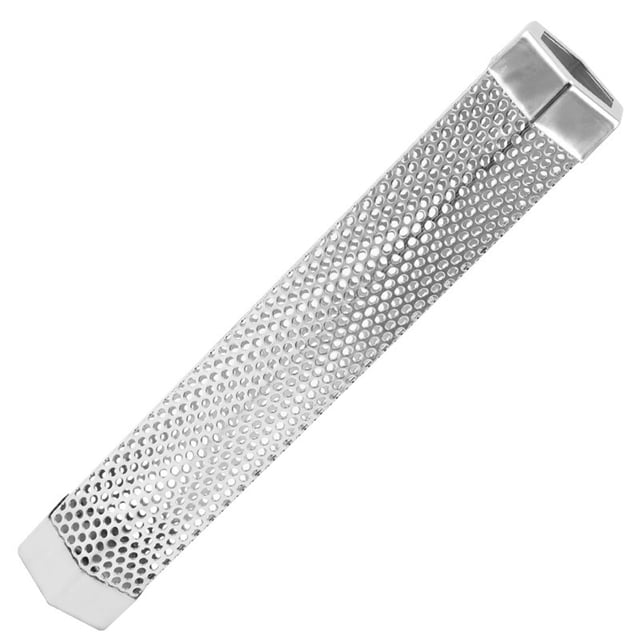 maskred Tube de Barbecue en Acier Inoxydable Tuyau de Gril Extérieur Camping Pique-Nique Randonnée Voyage Barbecue Pêche Réutilisable Outil à Viande Hexagone 12 Pouces