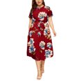 thumbnail image 1 of Ketyyh-chn99 Robe Maxi Décontractée de Plage, Robe d'Été, Combishort à Manches Volantées, Short, Robe Mini Rouge, 4TG, 1 of 5