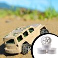 thumbnail image 3 of 4 Pieces52mm Elastic *RC Car Tires Wheel Rims Hub Lightweight Racing Tyres Good Friction On-road Crawer Assembly Accessories Five Star/White, 3 of 6