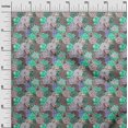 thumbnail image 3 of oneOone Cotton Poplin Light Brown Fabric Florals Craft Projects Decor Fabric Printed By The Yard 42 Inch Wide, 3 of 4