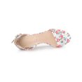 thumbnail image 4 of BLISSFUL STEP Women's Shoes Printed Open Toe Block High Heels Summer Sandals Red White 9, 4 of 8
