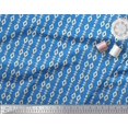 thumbnail image 2 of Soimoi Blue polyester Crepe Fabric Artistic Geometric Fabric Prints By Yard 42 Inch Wide, 2 of 5