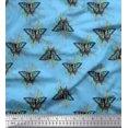 thumbnail image 1 of Soimoi Tissu Modal Satin Artistique Imprimé Papillon 1 Yard 42 Pouces de Large, 1 of 3