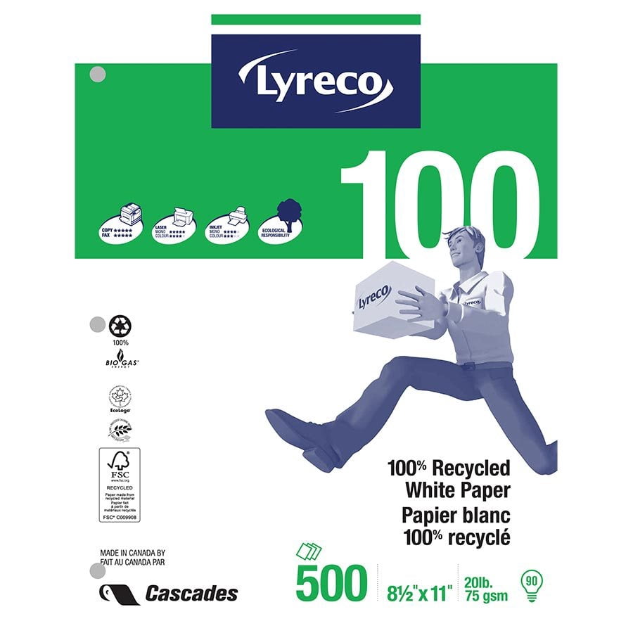 Offix 8042 Offix 100 Recycled Paper letter 3-hole punched (Pack of 500)