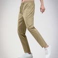 thumbnail image 4 of EOYWHK Pantalon pour Hommes à Séchage Rapide Extensible Coupe Ajustée Taille Élastique Pantalon Habillé Protection Solaire Respirant Jambe Droite Randonnée Course Pêche, 4 of 6