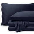 thumbnail image 1 of Bare Home Bamboo Sheet Set - Made from Rayon Fibers - Deep Pockets - 4 Piece - Queen, Midnight Blue, 1 of 7