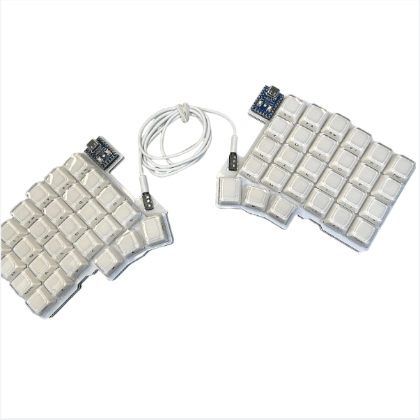 Silakka54 Split Ergonomic Mechanical Keyboard, 54-Key Column Staggered QMK/VIAL Programmable Hot-Swappable Wired Keyboard with RP2040, for Programming and Typing