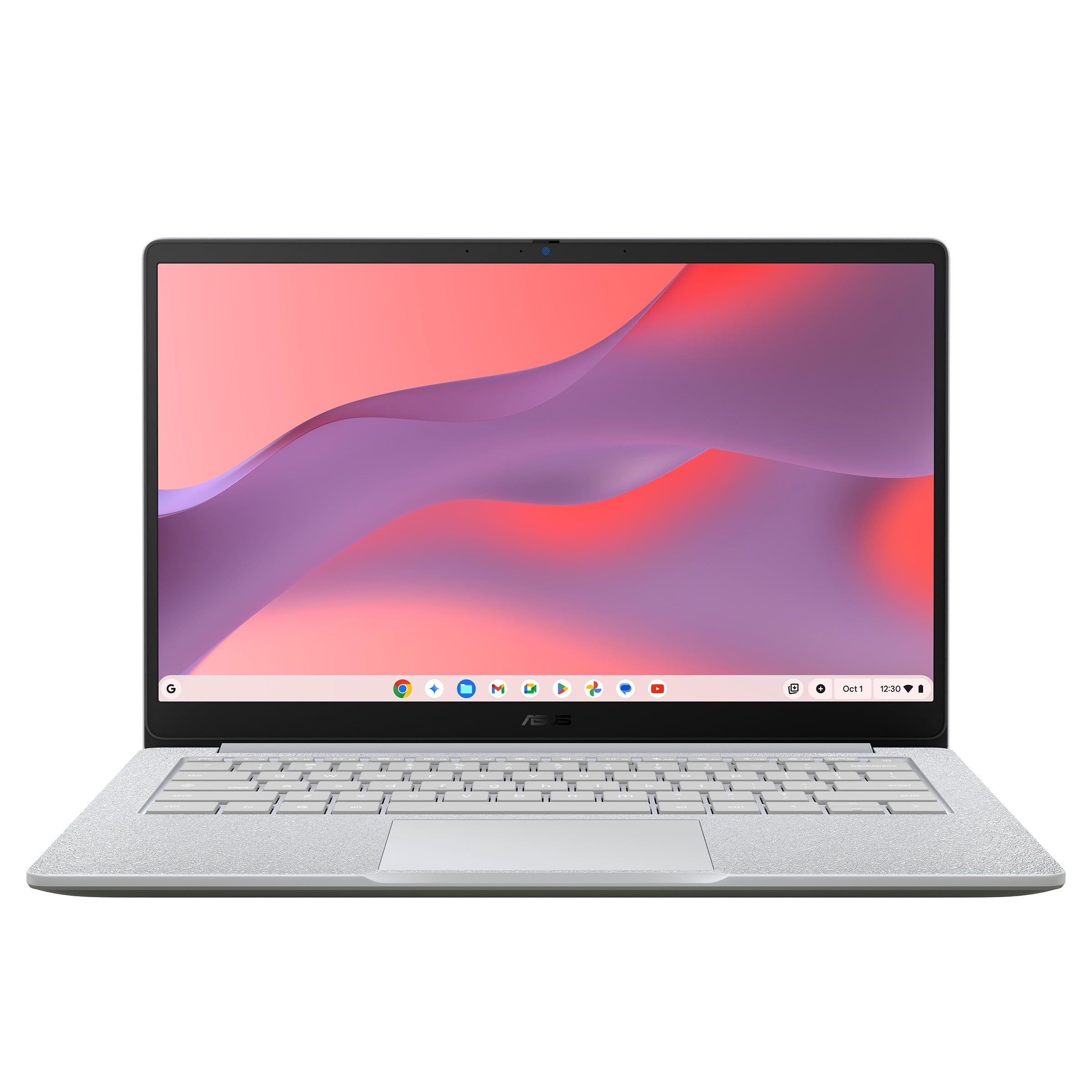 Ordinateur portable ASUS Chromebook CM14, écran FHD (1920 x 1080) 16:9 antireflet de 14 po, pro MediaTek™ Kompanio 540, stockage eMMC de 64 Go, mém de 4 Go, ChromeOS, Pure Grey, CM1405CM4A-WB01-CB