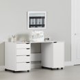 thumbnail image 1 of South Shore, Crea Sewing Craft Table on Wheels, Indoor Use, Pure White, 1 of 14