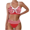 thumbnail image 2 of Cameland Women Summer Plus Size Printing Swimsuit Bikini Split Swimsuit Suit, 2 of 5
