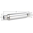 thumbnail image 4 of Universal Muffler 25 Inlet Outlet 19 Overall Length Straight Through Design Stainless Steel Resonator, 4 of 4