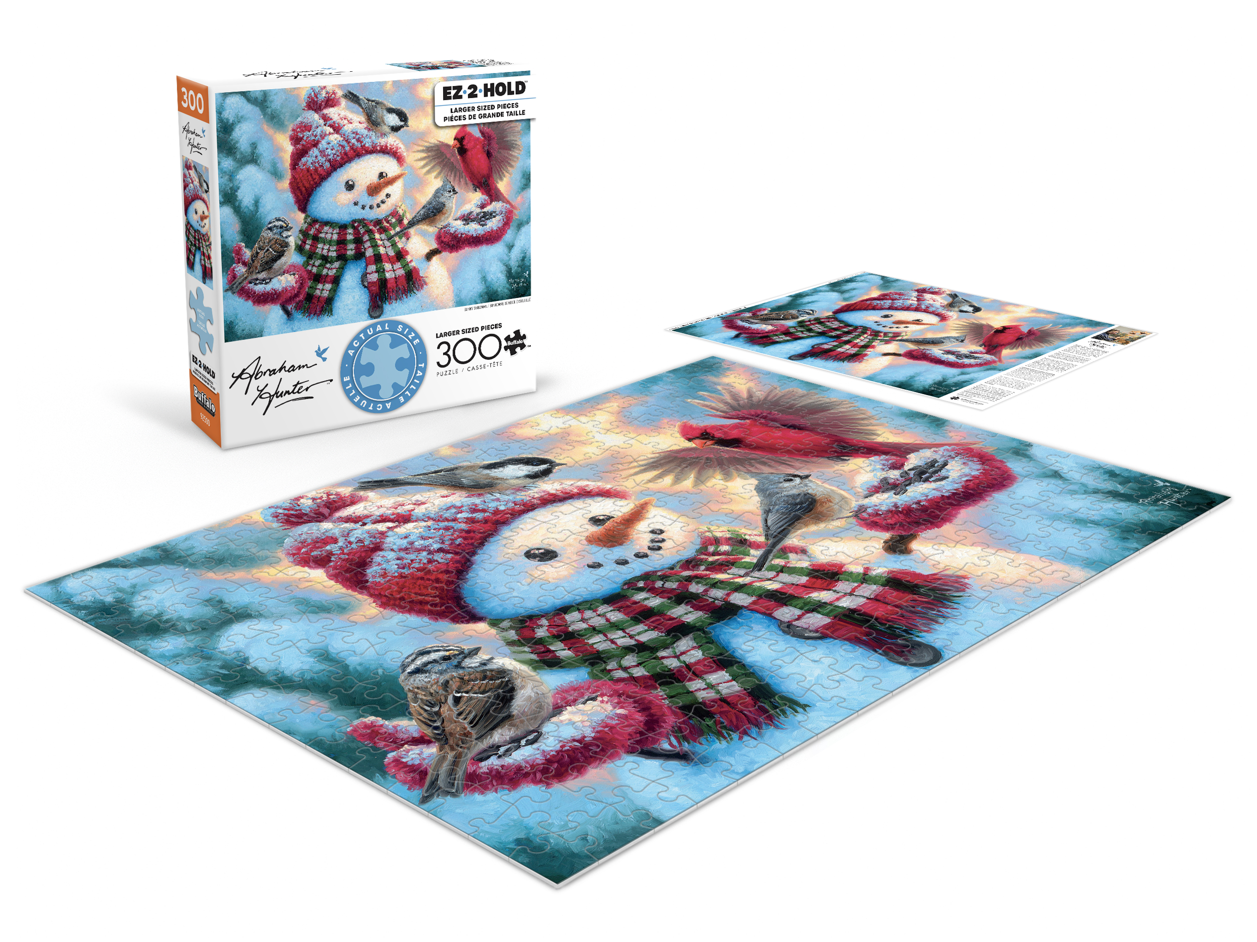 Puzzle à emboîtement de 300 pièces Sunny Snowman de Buffalo Games pour adulte à partir de 14 ans