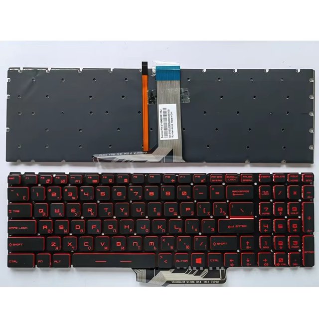 Clavier Rétroéclairé pour Ordinateur Portable US/RU/SP/FR pour MSI GT72 GS63 GE72 GL62M CX72 PX60 GE62 GP62 GV62 CR72 GL65 PX60 PE70 PE60 GL65 RU Rouge Rétroéclairé