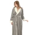 thumbnail image 2 of Youkk Polyester Wrap Yourself In Comfort With Full Length Bathrobe Unique Soft And Warm Wide Range Of Uses grey M, 2 of 6