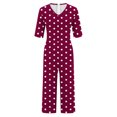 thumbnail image 5 of Wensltd Combinaison Pantalon pour Femmes d'Été à Imprimé Floral, Décontractée, à Manches Courtes, avec Poches Latérales, 5 of 5