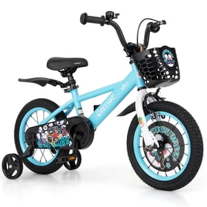 Costway 14" Kid's Bike for 3-5 with Height-Adjustable Handlebar & Saddle Handbrake Blue