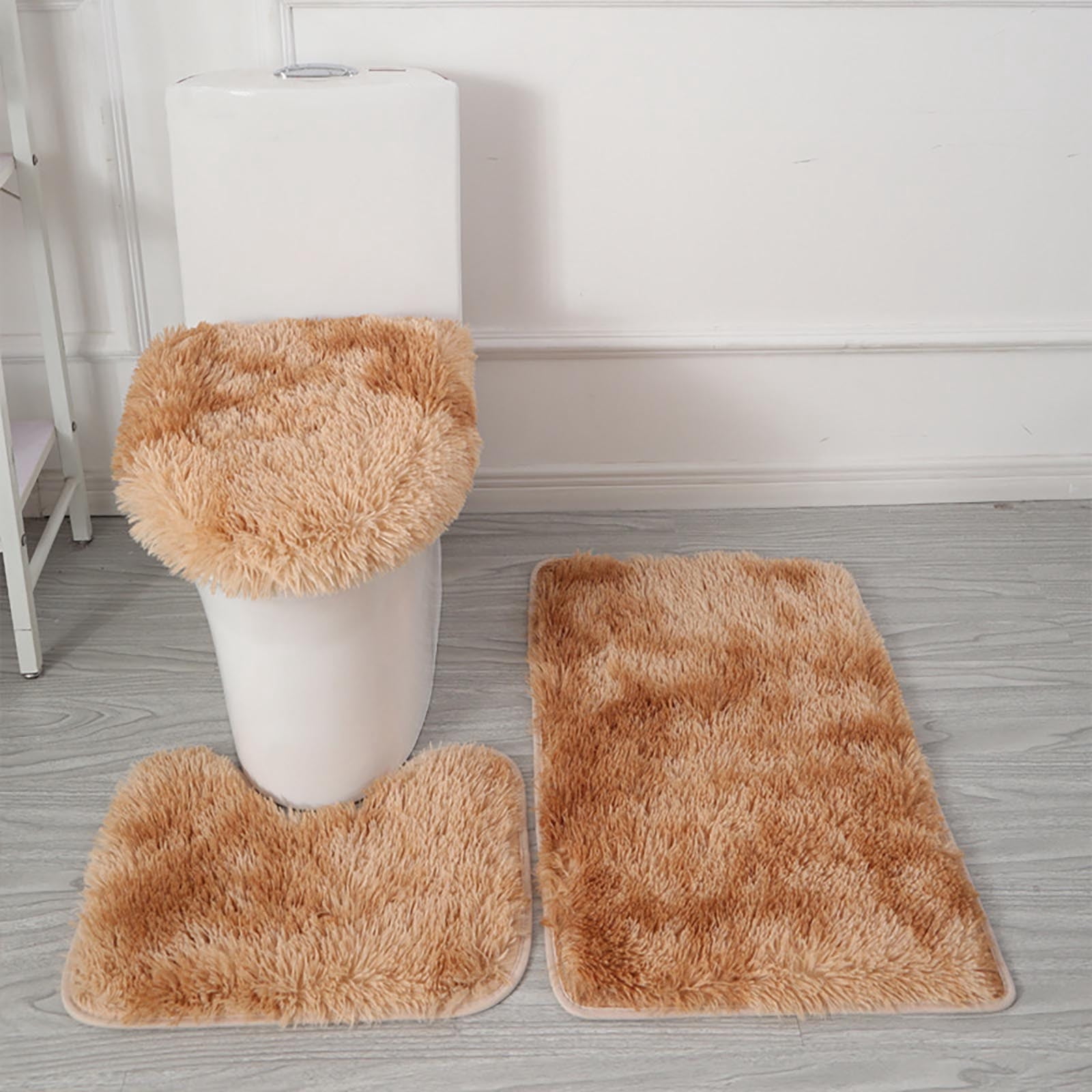 Dvkptbk Non Slip Bath Mat for Bathroom (16 X 24, Dark Purple) Water Absorbent Soft Microfiber Shaggy, Machine Washable Thick Plush Bath Rugs for Shower