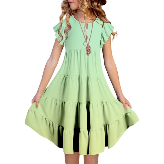 Robe Fille Robe Dessin Animé Robe d'Anniversaire pour Filles Robes Fantaisie Vêtements pour Filles 6-7 Ans Mode Filles