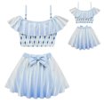 thumbnail image 1 of Maillot de Bain Deux Pièces pour Tout-Petites Filles Été Elsa Cosplay, 1 of 5