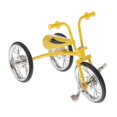thumbnail image 3 of HILABEE 1:10 Scale Alloy Tricycle Bike Model Toy Tabletop Home Decoration Yellow, 3 of 9