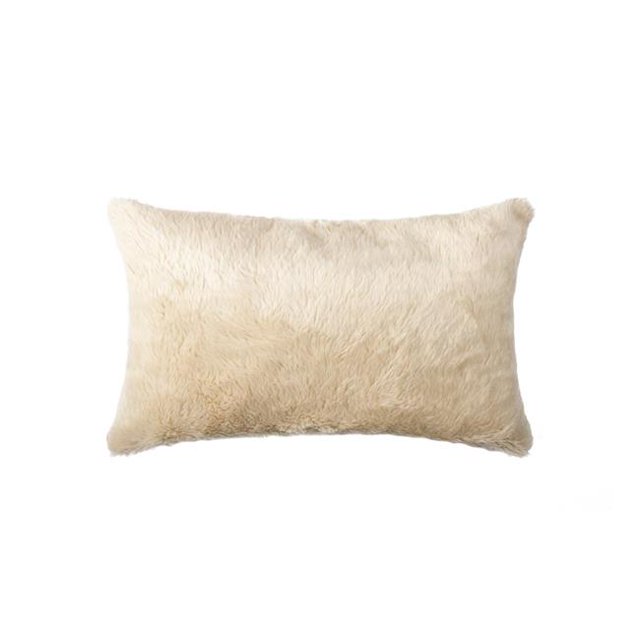 HomeRoots 317248 Coussin en Fourrure 12 x 20 Po - Sable