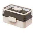 thumbnail image 1 of Esquirla Medicine Box Multi Layer Dustproof Art Crafts Case for Office Study Bathroom beige, 1 of 8