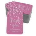 thumbnail image 1 of Inkdotpot Thank You For Celebrating With Me Birthday Bottle Tag Real Silver Foil Favor Hang Tags Pack Of 100, 1 of 6
