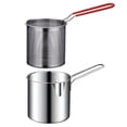 thumbnail image 1 of Stainless Steel Mini Deep Fryer For Home Use Compact Oil Saving Tableware And Efficient Cooking, 1 of 4