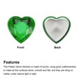 thumbnail image 4 of Unique Bargains 40 Pcs Acrylic Flat Back Rhinestones 20mm/0.8 Inch Heart Artificial Gemstone for Crafts Jewelry Making Deep Green, 4 of 7