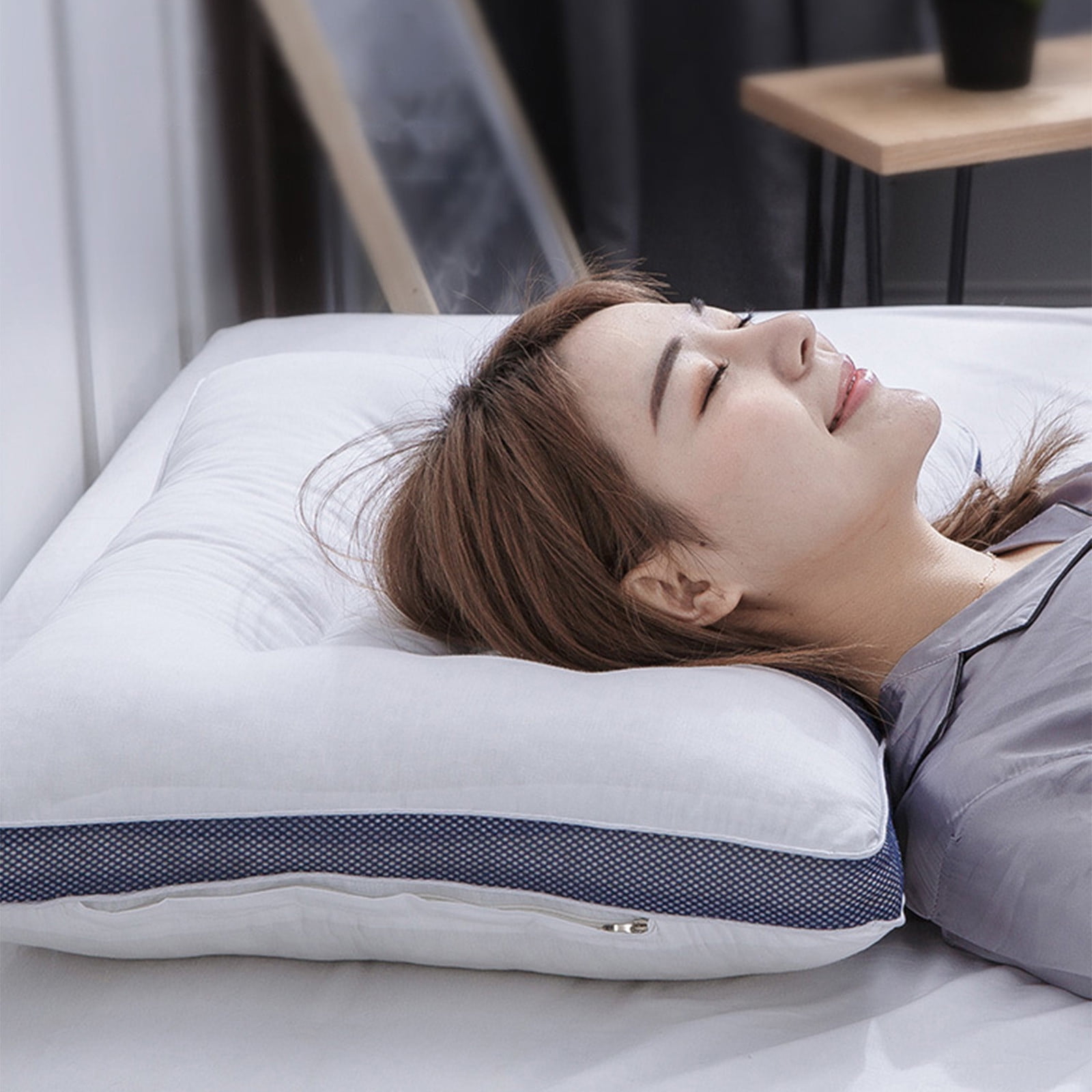 Feltree Orthopedic Cassia Seed Pillow - Luxury Rectangular Hotel Grade Support Pillow Core for Back & Side Sleepers, Therapeutic Herbal Filling, Breathable Cover (40x60cm)