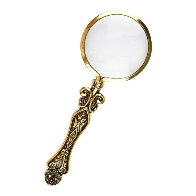 lionlar Mini Loupe à Bijoux en Verre Optique Conception Incassable avec Poignée Légère Dorée