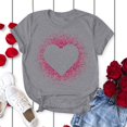 thumbnail image 2 of CHUANK Économies Vêtements Blouse Mignonne pour Femmes T-Shirts Graphiques Cœur d'Été à Manches Courtes Loisirs Col Rond pour Adolescentes Vert Armée, 2 of 5
