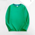 thumbnail image 2 of Tranfacy Kids Long Sleeve T Shirts Solid Color Round Neck Pullover Activewear Base Layer Comfortable Fitting Everyday Wear, 2 of 4