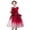 Red, variant on LUOGENLI Dress Girls' Dress Starry Net Shaggy Dress Little Girl Princess Dress Cotton Dress for Girls Knee Length Red 8-9 Years