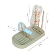 thumbnail image 4 of Oleegame 2PC Baby Bottle Drying Rack Cup Plastic Drains Rack Teat Drains Tray Organizer Green, 4 of 6
