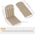 thumbnail image 3 of Outsunny 4PCS Adirondack Chair Cushion, Patio Chair Cushions, Beige, 3 of 10