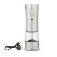 thumbnail image 1 of Trudeau 7" EVO USB Rechargeable Electric Stainless Steel Salt or Pepper Mill with one-touch operation, adjustable grind.  USB-C charging—no batteries required – Unfilled, 1 of 11