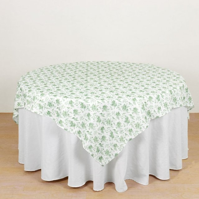 LNGOOR Nappe Ronde 108” en Polyester pour Mariage Fête Banquet Restaurant - Blanc